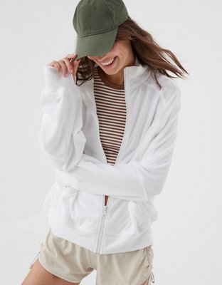 OFFLINE By Aerie Towel Terry Full Zip Sweatshirt