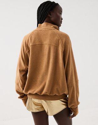 OFFLINE By Aerie Towel Terry Full Zip Sweatshirt