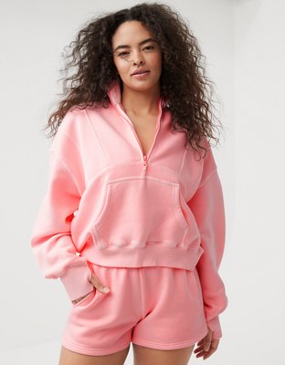 OFFLINE By Aerie Cloud Fleece Quarter Zip Sweatshirt