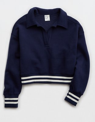 OFFLINE By Aerie Cloud Fleece Polo Sweatshirt