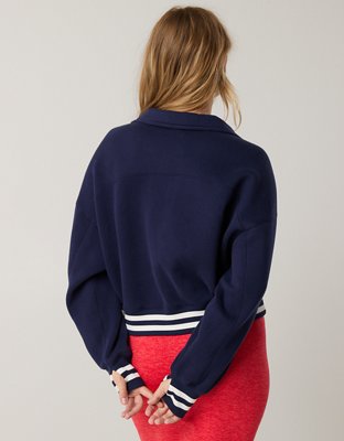 OFFLINE By Aerie Cloud Fleece Polo Sweatshirt