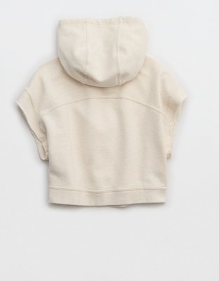 OFFLINE By Aerie Throw-Back Cut Off Hoodie