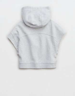 OFFLINE By Aerie Throw-Back Cut Off Hoodie