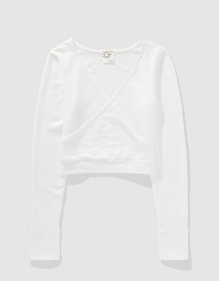 OFFLINE by Aerie OTT Top Envolvente de Fleece