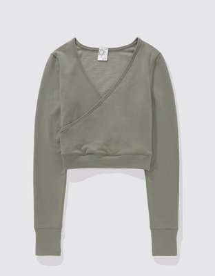 OFFLINE by Aerie OTT Fleece Wrap Top