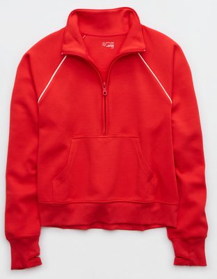 OFFLINE By Aerie ChillUp Quarter Zip Sweatshirt