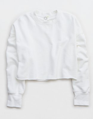 OFFLINE By Aerie Throw-Back Cropped Crewneck Sweatshirt