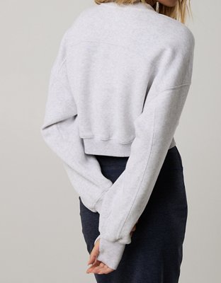 OFFLINE By Aerie Cloud Fleece Cropped Crewneck Sweatshirt