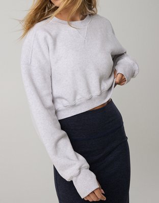 Cropped crew sweatshirt hotsell