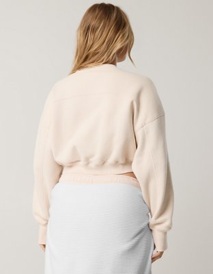 OFFLINE By Aerie Cloud Fleece Cropped Crewneck Sweatshirt