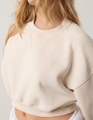 OFFLINE By Aerie Cloud Fleece Cropped Crewneck Sweatshirt