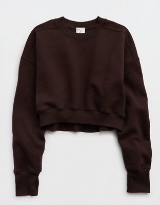 OFFLINE By Aerie Cloud Fleece Cropped Crewneck Sweatshirt