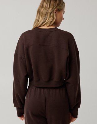 OFFLINE By Aerie Cloud Fleece Cropped Crewneck Sweatshirt
