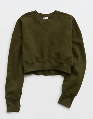 OFFLINE By Aerie Cloud Fleece Cropped Crewneck Sweatshirt
