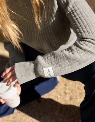 OFFLINE By Aerie Coffee Run Cropped Hoodie