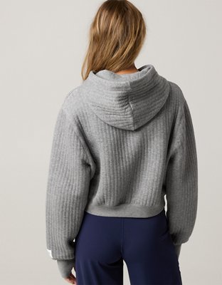 OFFLINE By Aerie Coffee Run Cropped Hoodie