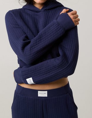 OFFLINE By Aerie Coffee Run Cropped Hoodie