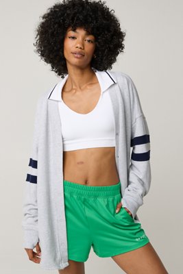 Женские рубашки Aerie OFFLINE By Aerie Throw-back Long Sleeve Baseball Shirt — фото 2