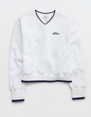 OFFLINE By Aerie Cloud Fleece V-Neck Crew Sweatshirt