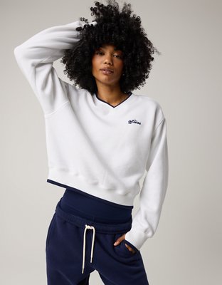 OFFLINE By Aerie Cloud Fleece V-Neck Crew Sweatshirt