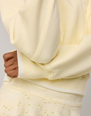 OFFLINE By Aerie Cloud Sweatshirt de Fleece con Cuello Redondo y Escote V