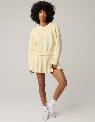 OFFLINE By Aerie Cloud Sweatshirt de Fleece con Cuello Redondo y Escote V