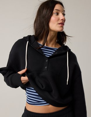 OFFLINE By Aerie Cloud Fleece Snap Front Hoodie