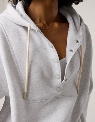 OFFLINE By Aerie Cloud Fleece Snap Front Hoodie