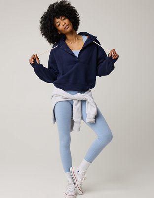 OFFLINE By Aerie Cloud Fleece Snap Front Hoodie