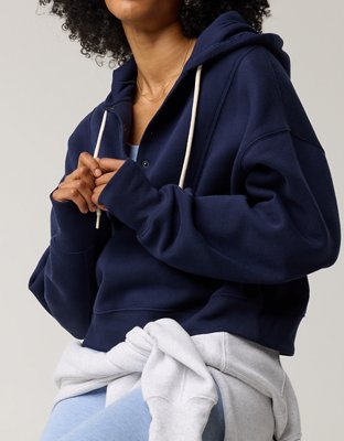 OFFLINE By Aerie Cloud Fleece Snap Front Hoodie
