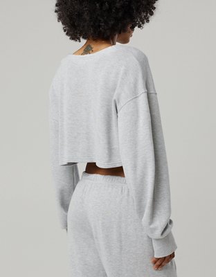 OFFLINE By Aerie Keep It 100 Terry Cinched Front Crewneck