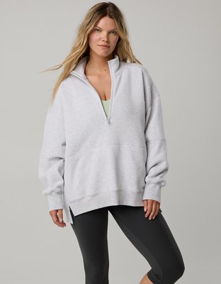 OFFLINE By Aerie Cloud Fleece Quarter Zip Sweatshirt