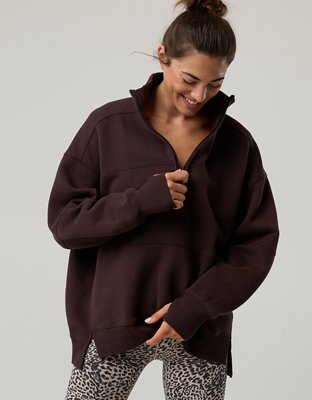 OFFLINE By Aerie Cloud Fleece Quarter Zip Sweatshirt