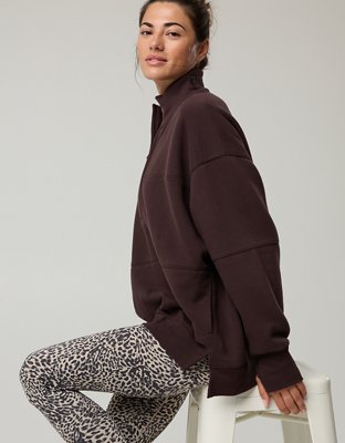 OFFLINE By Aerie Cloud Fleece Quarter Zip Sweatshirt