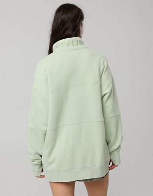 OFFLINE By Aerie Cloud Fleece Quarter Zip Sweatshirt