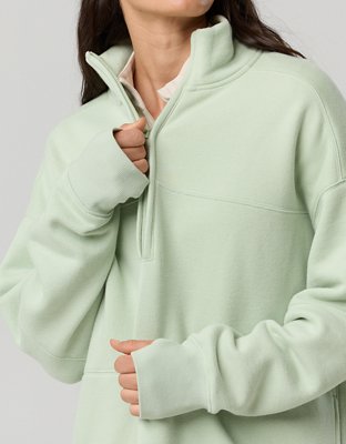 OFFLINE By Aerie Cloud Fleece Quarter Zip Sweatshirt