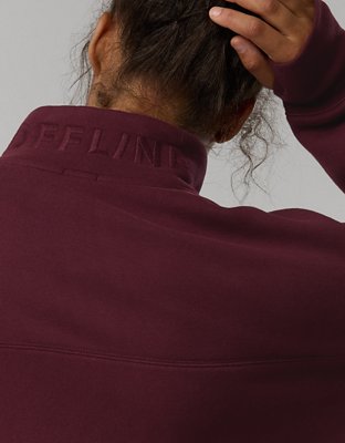 OFFLINE By Aerie Cloud Fleece Quarter Zip Sweatshirt