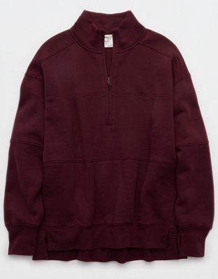 OFFLINE By Aerie Cloud Fleece Quarter Zip Sweatshirt