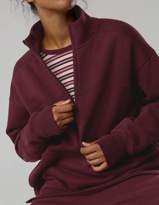 OFFLINE By Aerie Cloud Fleece Quarter Zip Sweatshirt