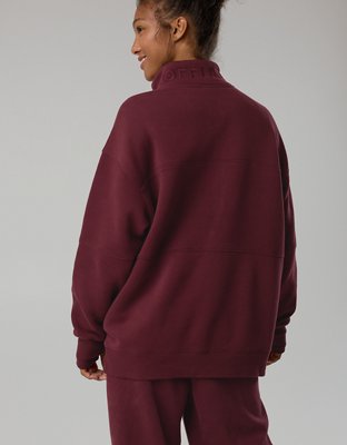 OFFLINE By Aerie Cloud Fleece Quarter Zip Sweatshirt