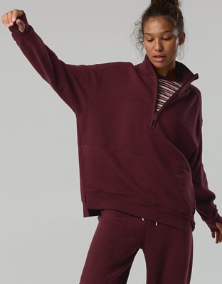 OFFLINE By Aerie Cloud Fleece Quarter Zip Sweatshirt