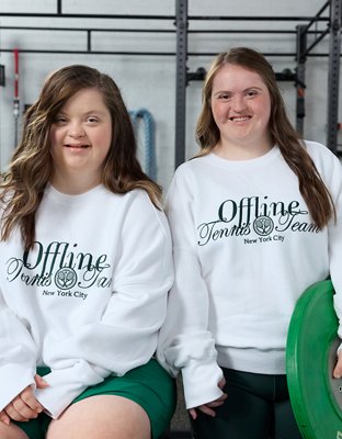 OFFLINE By Aerie Cloud Fleece Classic Crewneck