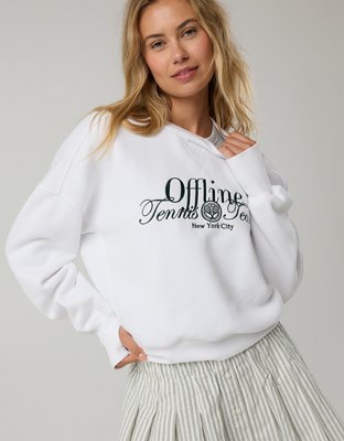 OFFLINE By Aerie Cloud Fleece Classic Crewneck