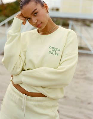 OFFLINE By Aerie Cloud Fleece Classic Crewneck Sweatshirt