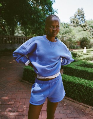 OFFLINE By Aerie Cloud Fleece Classic Crewneck