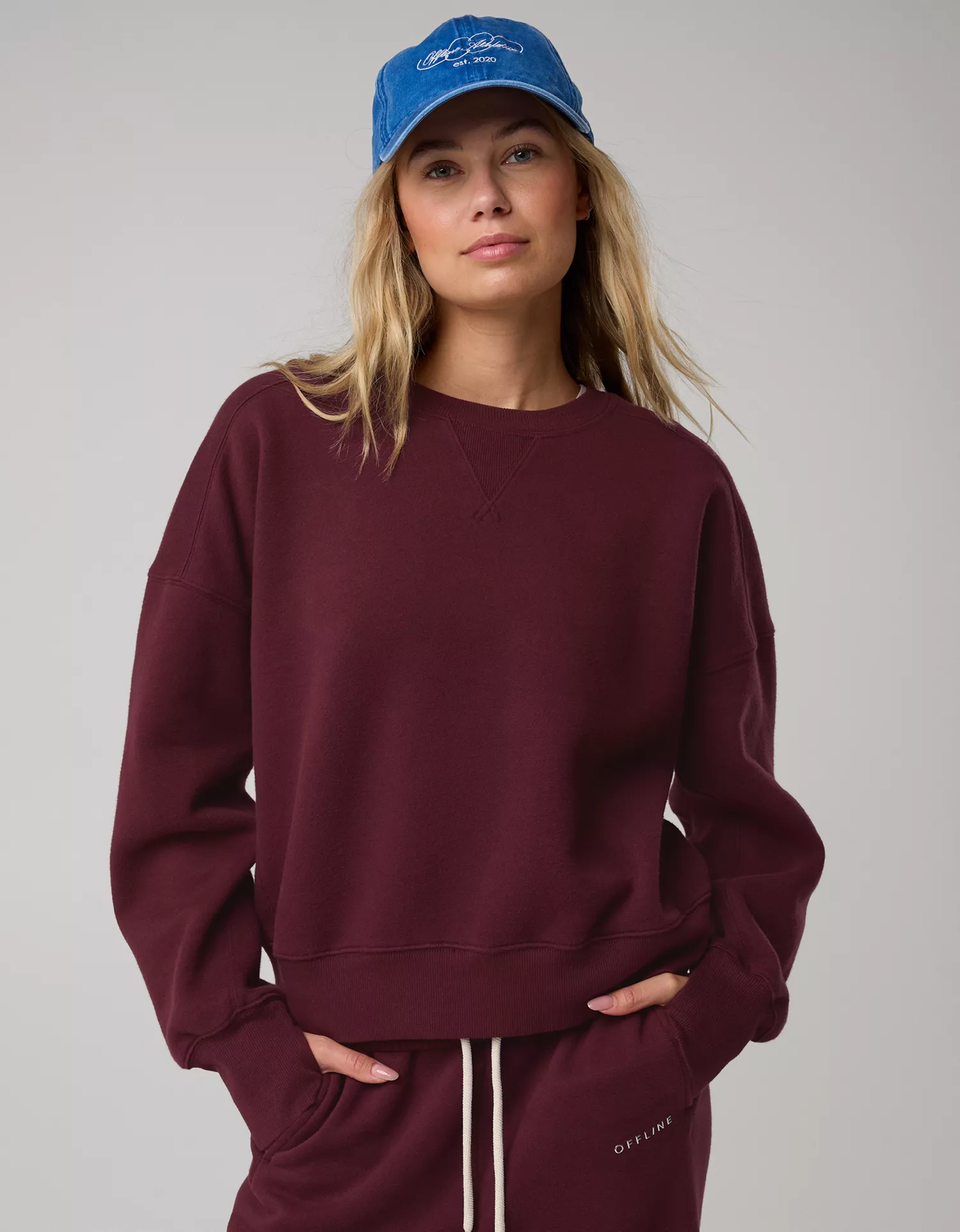 OFFLINE By Aerie Cloud Fleece Classic Crewneck Sweatshirt