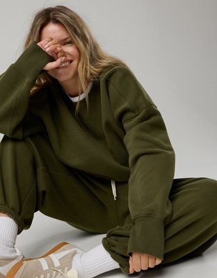OFFLINE By Aerie Cloud Fleece Classic Crewneck