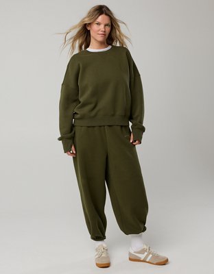 OFFLINE By Aerie Cloud Fleece Classic Crewneck