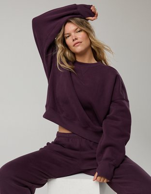 OFFLINE By Aerie Cloud Fleece Classic Crewneck