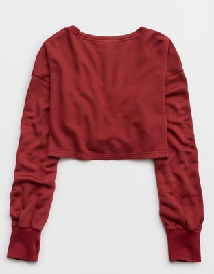 OFFLINE By Aerie Keep It 100 Terry Cinched Front Crewneck